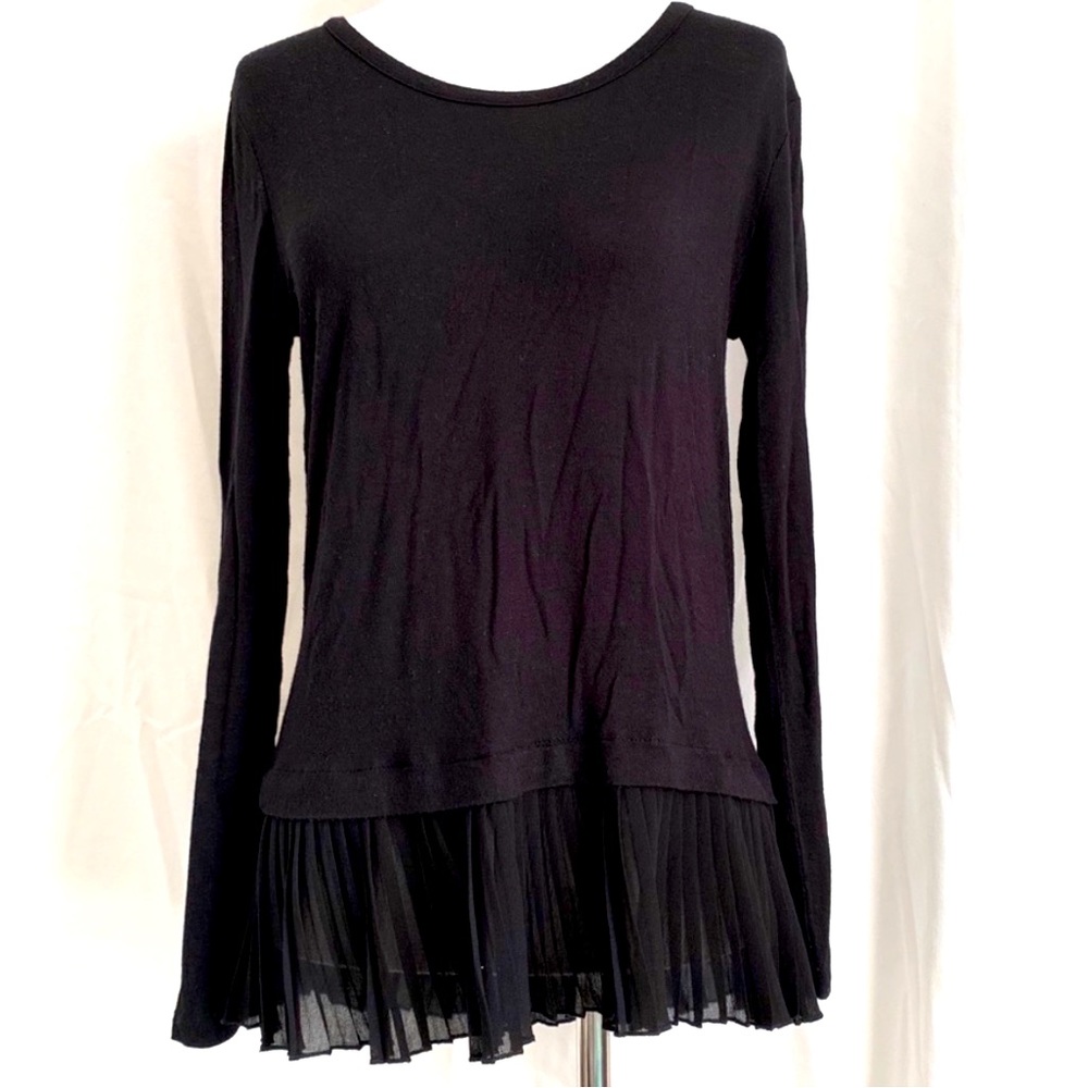 Anthropologie Pebble & Stone black tunic top Shirt